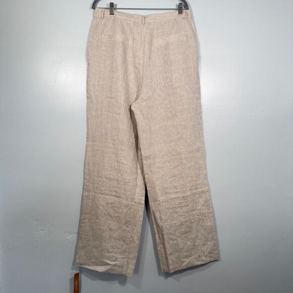 Reformation Linen Oliva 2 Piece Set Size 12 Beige Oatmeal NEW - Picture 5 of 10